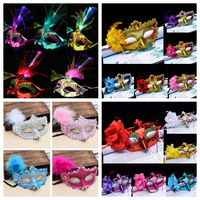 Halloween Plume Masque Balle Enfants Adulte Femme Moitié/Visage Complet Renard Fête En Gros