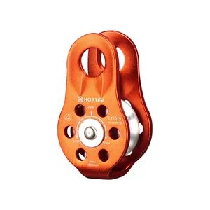 Heavy duty double pulley for climbing single pulley for fall arrest climbing aluminum alloy tandem rope zip line