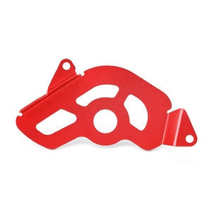 Accessoires de moto : Protection de pignon avant en aluminium pour course, cache-chaîne moteur pour XR400R, rouge, en aluminium CNC - Product Image 3