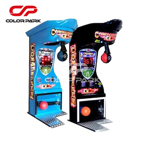 Máquina de soco de boxe operada por moedas, máquina de boxe arcade kick e boxing