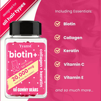 Gummies à la biotine et aux vitamines de marque privée, favorisent la santé des cheveux, de la peau et des ongles, favorisent la production de kératine