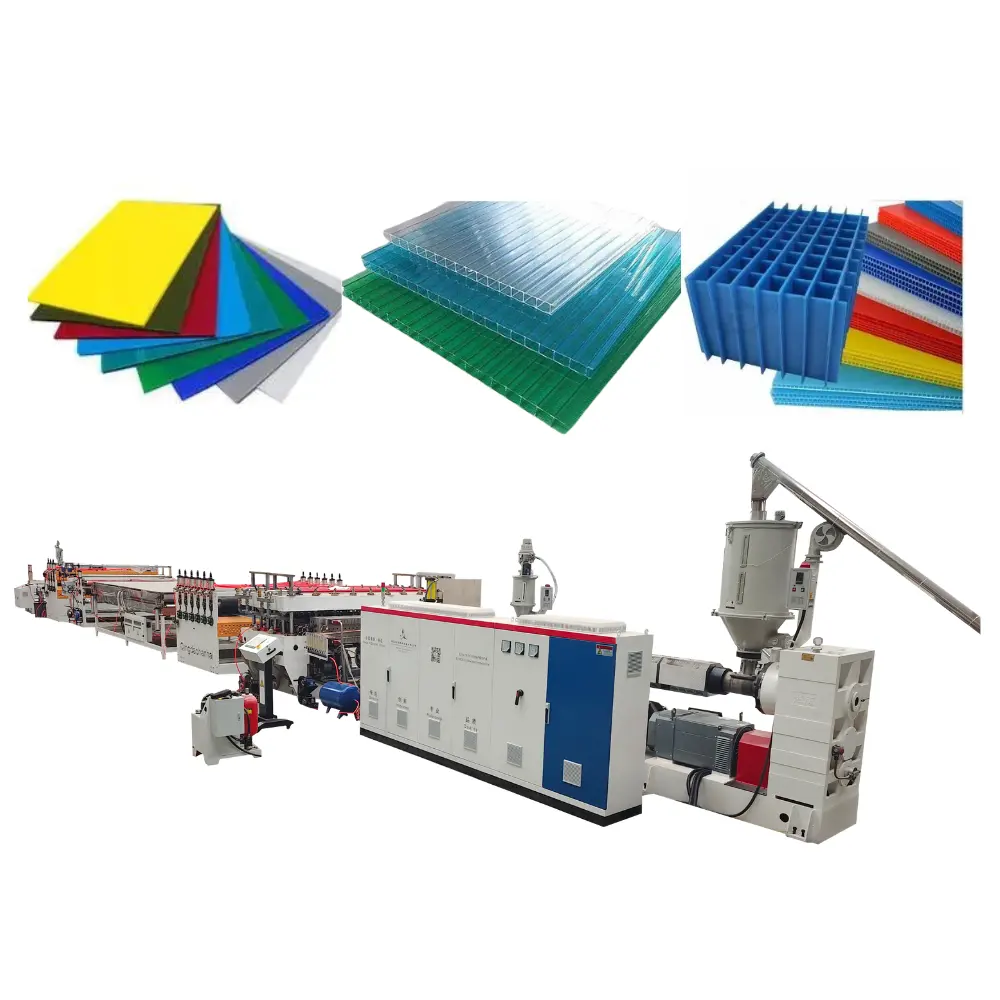 PP PC PE Plastic Hollow Cross Plate Panel Sheet Packing Box Building Lighting Roofs Production Making Machine