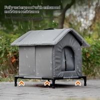 Nichoir extérieur fermé pour chats NCI PET, résistant au vent et à l'eau, abri chaud toutes saisons pour chats et chiens errants