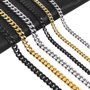 Collier unisexe punk rock géométrique en acier inoxydable, chaîne cubaine Miami Link, collier ras du cou, accessoires de bijoux, cadeau - Product Image 4
