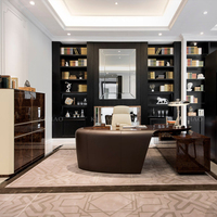 Designer italien haut de gamme pour le bureau du patron Dernières conceptions de bureaux de direction Bureau d'ordinateur en bois élégant Bureau de direction de haute technologie