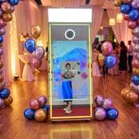 Photomaton portable Magic Mirror 65 pouces avec flight case, écran tactile 43 pouces, impression instantanée, pour 15 personnes, événements festifs, prix usine