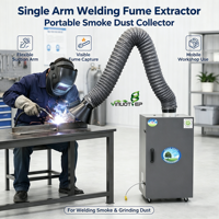 Collecteur de fumée professionnel 2,2 kW à bras unique avec nettoyage automatique par impulsions