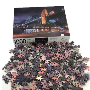 Puzzle en carton personnalisé, grand jouet éducatif pour enfants et adultes, vente en gros, 1000 pièces