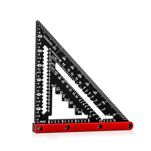 Équerre de charpentier premium 7,8 pouces - <span class=keywords><strong>Règle</strong></span> triangulaire en alliage d'aluminium pour le travail du bois et la charpente - Product Image 1
