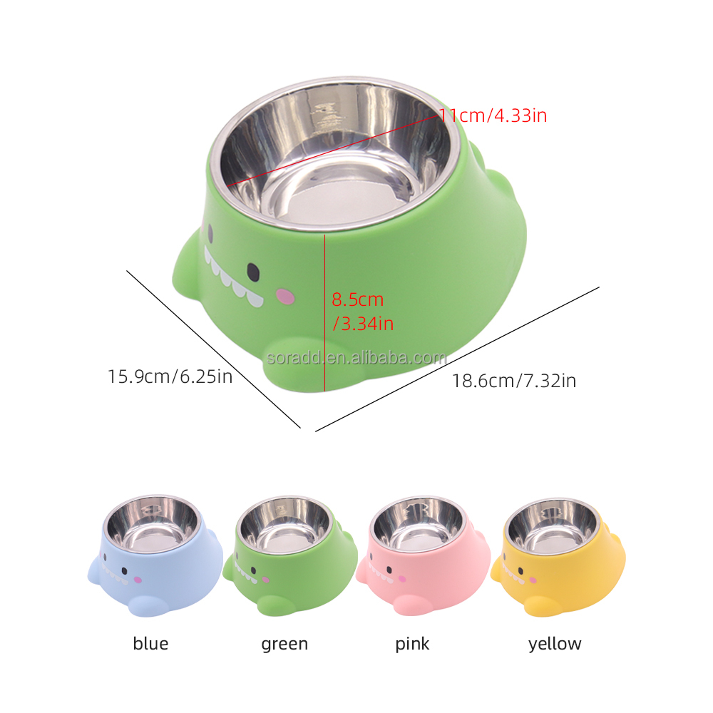 Green+Stainless steel bowl
