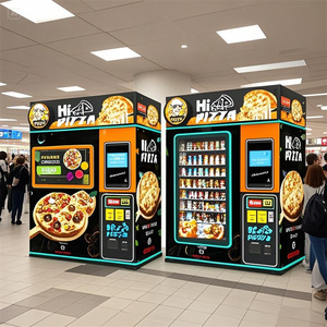 Bán lạnh thương mại bánh pizza máy tự động tươi nóng thực phẩm bán hàng tự động cho trung tâm mua sắm chấp nhận thẻ tín dụng tiền xu mã QR - Product Image 1