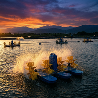 Aérateur à roue à aubes robuste 4HP pour grande ferme de crevettes, aquaculture commerciale, cadre galvanisé, longue durée de vie, antirouille, faible bruit