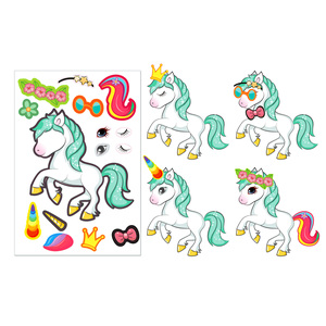 Pegatinas de Unión artesanal DIY para niños, rompecabezas, <span class=keywords><strong>cambio</strong></span> de cara para fiestas de cumpleaños, Impresión de cartón de papel para niños, ensamblar hacer cara - Product Image 6