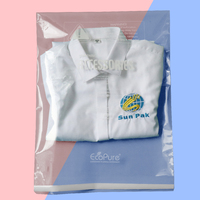 Petits sacs refermables transparents biodégradables au détail en plastique LDPE pour vêtements avec emballage de logo personnalisé poly sacs GRS
