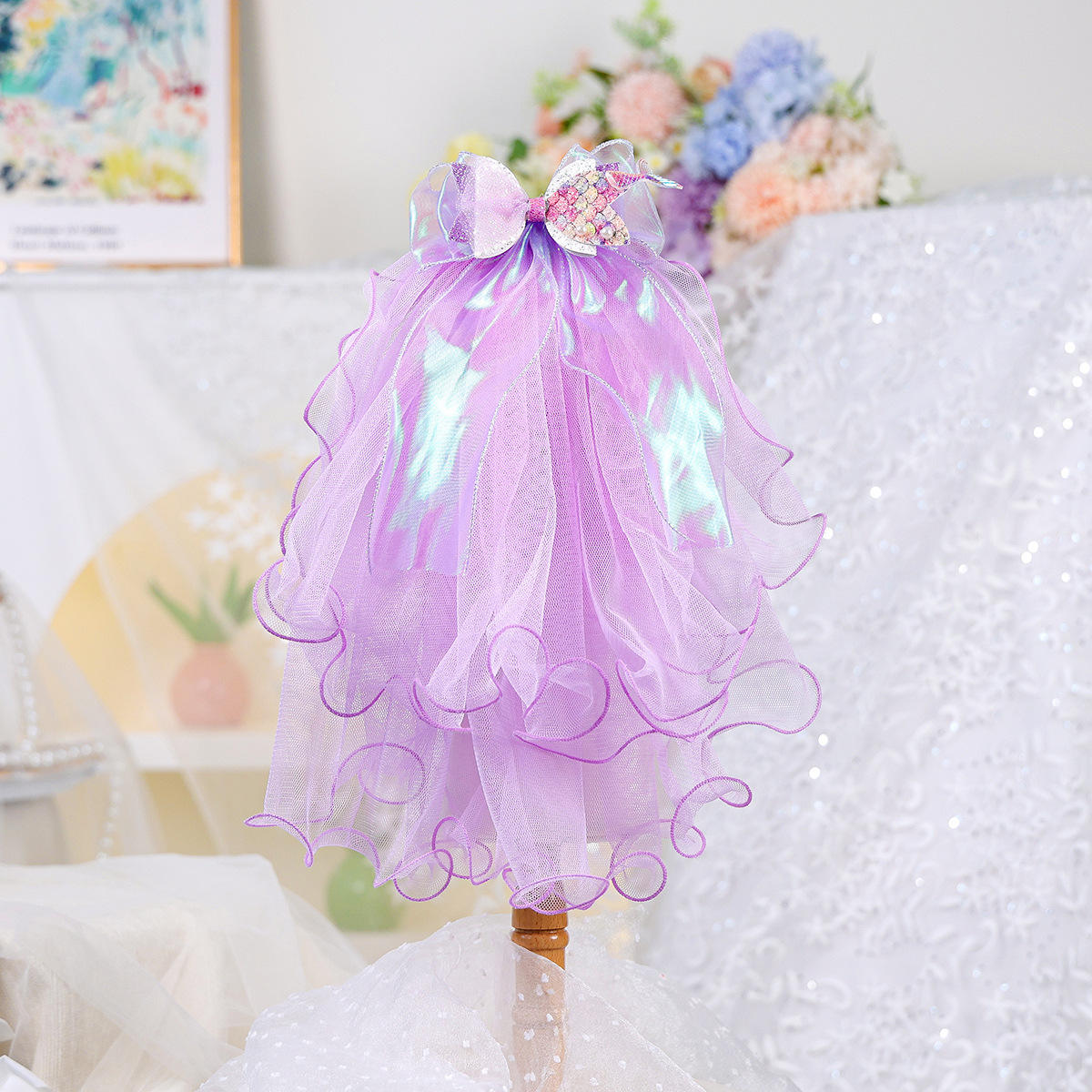 Mermaid veil-purple