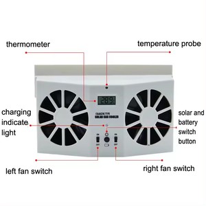 Xe Hệ Thống Làm Mát Năng Lượng Mặt Trời Bảng Điều Khiển Điện Cửa Sổ Xe Cooler <span class=keywords><strong>Fan</strong></span> Tự Động Không Khí Vent Thông Gió <span class=keywords><strong>Fan</strong></span> Năng Lượng Mặt Trời Tản Nhiệt 2 Người Hâm Mộ - Product Image 6