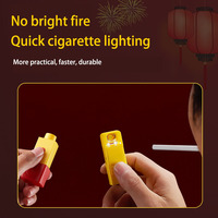 Briquet télécommandé breveté DEBANG, allumage sécurisé, rechargeable par USB, coupe-vent, en plastique, électrique, pour cadeaux promotionnels