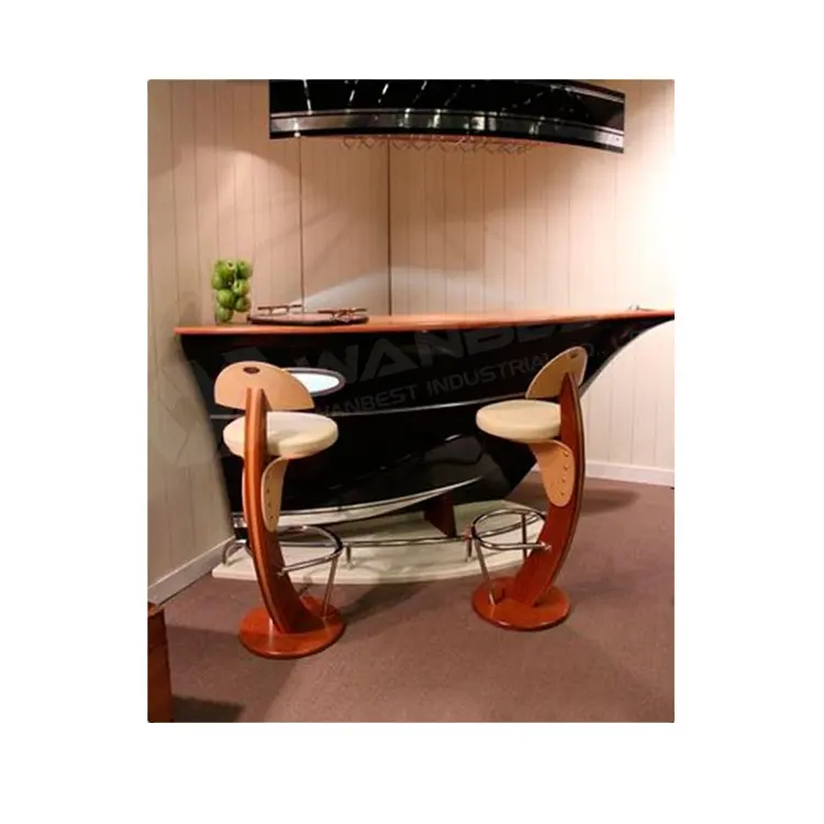 Schwarzholz-Lack-MDF modernes Zuhause kleine Mini-Bartresen-Möbel Designs zu verkaufen