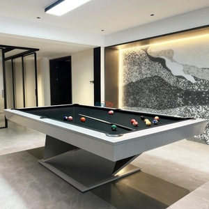 Table de billard de luxe <span class=keywords><strong>en</strong></span> <span class=keywords><strong>bois</strong></span> massif avec plateau <span class=keywords><strong>en</strong></span> ardoise, 7, 8 ou 9 pieds, style américain moderne, avec bancs - Product Image 3
