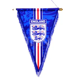 Wholesale custom logo double layer football club pennant exchange hanging flag