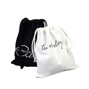 Hot Sale Custom Portable Natural Cotton Canvas Cloth <b>Fabric</b> Laundry Drawstring <b>Bag</b> for Hotels - Product Image 2