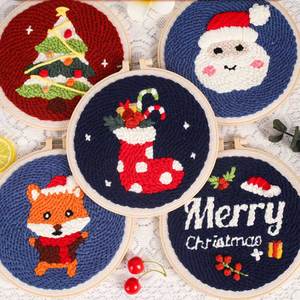 Nouveau <span class=keywords><strong>kit</strong></span> de démarrage pour broderie au point piqué avec aiguille à punch, design de Noël, gamme complète - Product Image 1