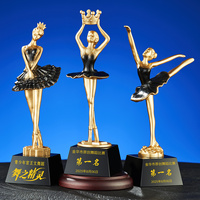 Trophée de conception professionnelle artisanat en résine trophée du monde coupe danse fille danseuse trophée