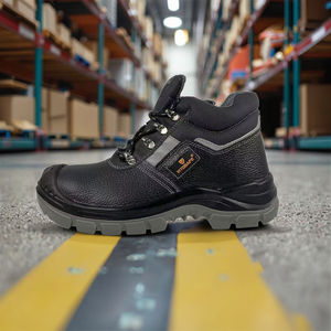 Botas de trabajo con puntera de acero y placa de entresuela de PU, zapatos de seguridad de cuero de vaca impermeables para invierno y otoño, novedad en stock - Product Image 4