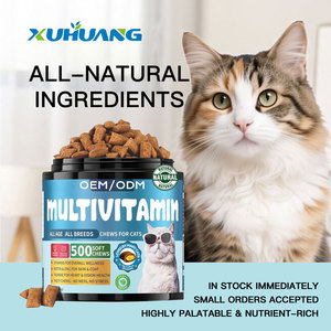 Vente en gros d'additifs vitaminiques pour animaux de compagnie, multivitamines crémeuses et croquantes, friandises molles pour chats - Product Image 1