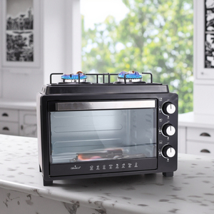 Produits les mieux notés : Cuisinières à gaz portables de 30 L, <span class=keywords><strong>deux</strong></span> plaques chauffantes avec four, four à gaz commercial durable pour boulangerie et usage domestique - Product Image 1