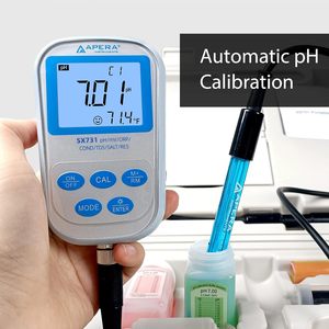 เครื่องวัดค่า pH/ORP/ค่าการนำไฟฟ้า (EC)/TDS/ความเค็ม/ความต้านทานไฟฟ้าแบบพกพา รุ่น SX731 ยี่ห้อ Apera Instruments พร้อมการรับประกัน 1 ปี - Product Image 4