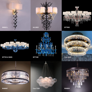 Lampada da soffitto decorativa Post-moderna Villa camera da letto uccelli illuminazione in alluminio lampade a sospensione in vetro <span class=keywords><strong>rondine</strong></span> lampadario - Product Image 5