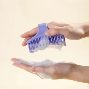 Cepillo de Masaje de Silicona para Cuero Cabelludo y Champú, Ecológico, Marca Zenidoo, 1 Pieza, Peine para Limpieza del Cabello, Herramientas de Belleza para Salón y Barbería - Product Image 5