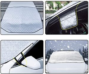 Housse de protection <span class=keywords><strong>pare</strong></span>-<span class=keywords><strong>brise</strong></span> de voiture contre la neige et le gel, avec bords magnétiques, épaisseur 4 couches - Product Image 5