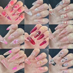 <span class=keywords><strong>Uñas</strong></span> Postizas Cuadradas Francesas Color Rosa Nude con Diamantes, Venta al Por Mayor, Alta Calidad, Diseño Personalizado, Suministro del Fabricante - Product Image 6