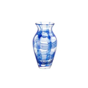 RYLAVA Nordic Modern Unique Blue And Clear Classical Shape Design Handblown Glass For Office Decoration