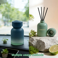 Diffuseur de parfum en verre vide de luxe de 120 ml avec logo personnalisé, flacon de désodorisant pour voiture, maison, hôtel, aromathérapie, avec emballage cadeau