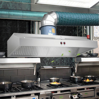 Hotte de cuisinière commerciale en acier inoxydable pour la cuisine à la maison Purification intégrée par échappement direct à aspiration forte électrique