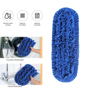 Balai à poussière plat en microfibre commercial très efficace MSJ avec poteau en acier pour nettoyer les grands espaces - Product Image 4