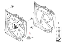 Ventilateur de refroidissement de radiateur 400W 17113452509 pour BMW X3 E83 2.5i 3.0i 3.0si, équipement industriel et machinerie