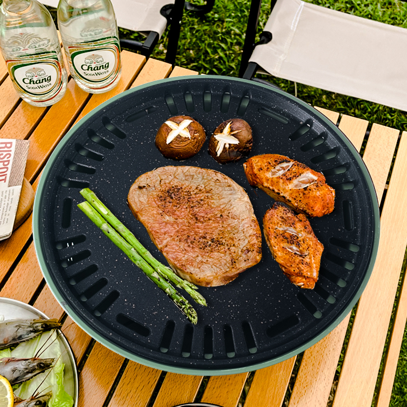Grill Barbecue Coréen (à Charbon) Pour Intérieur/extérieur - Acier Inoxydable, Diamètre 23.5cm, Neuf