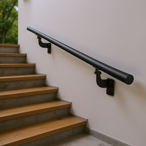 Pasamanos de Aluminio Negro para Escaleras, Montado en la Pared, 4 Pies, 32 mm, Barandilla Interior y Exterior, Diseño Minimalista - Product Image 2