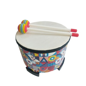 Wholesale Cartoon Print Kids Floor Hand <b>Drum</b> With Rainbow Mallets Orff Percussion Instrument For Kids Playing - Product Image 1