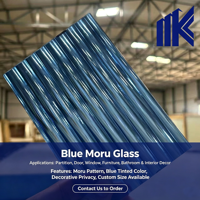 4mm 5mm clair coloré trempé cannelé gris verre personnalisé feuilleté bas fer Moru verre à motifs pour le bain