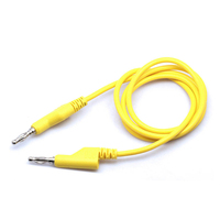 Adaptor Obd mobil 1M dapat ditumpuk 4mm ganda steker pisang ke pisang Multimeter uji memimpin kabel Kit 1000V/10A 5 warna klip Alligator
