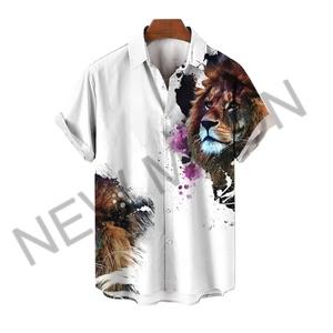 Camisa Hawaiana Personalizada para Hombre, Camisa Floral de Manga Corta, Holgada, Transpirable, de Lujo, Informal, con Estampado de Tigre - Product Image 4