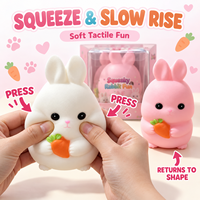 Grand jouet anti-stress en forme de lapin de dessin animé, jouet à presser en forme de farine, cadeau pour enfants