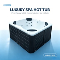 Spa extérieur pour 4 à 5 personnes, bain à remous de luxe avec hydromassage, piscine de relaxation pour jardin et cour, personnalisation OEM ODM