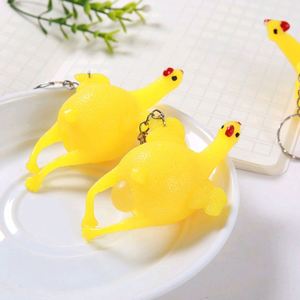 Oferta Especial: Divertido Llavero de Goma con Forma de Pollo Amarillo, Juguete Creativo Antiestrés de Aleación Metálica, Estilo de Dibujos Animados, Ideal para Cumpleaños y Navidad - Product Image 5