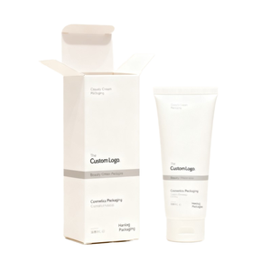 Cajas de Embalaje Cosméticas de Papel Blanco Impresas Personalizadas, Caja Rectangular de Papel con Logotipo Personalizado para Limpiador Facial, Loción y Cuidado de la Piel - Product Image 1